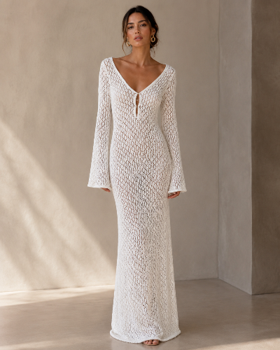 Robe Maxi Crochet Golden Hour