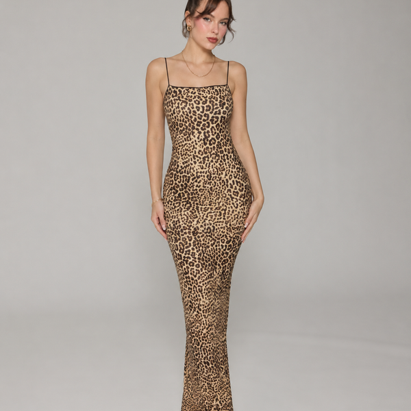 Robe Midi Imprimé Léopard