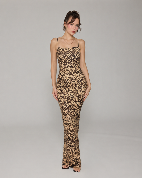 Robe Midi Imprimé Léopard