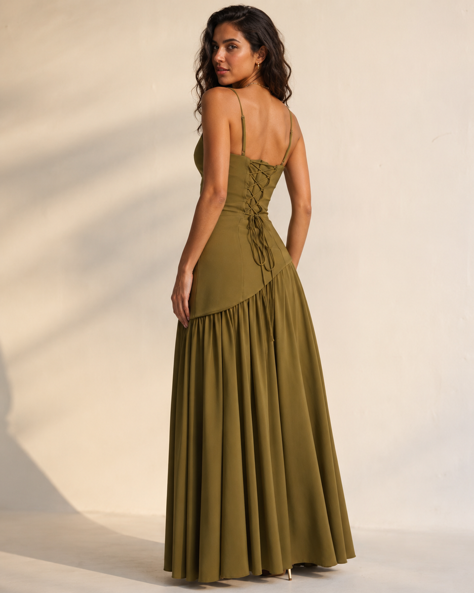 Robe Maxi Encolure Carrée