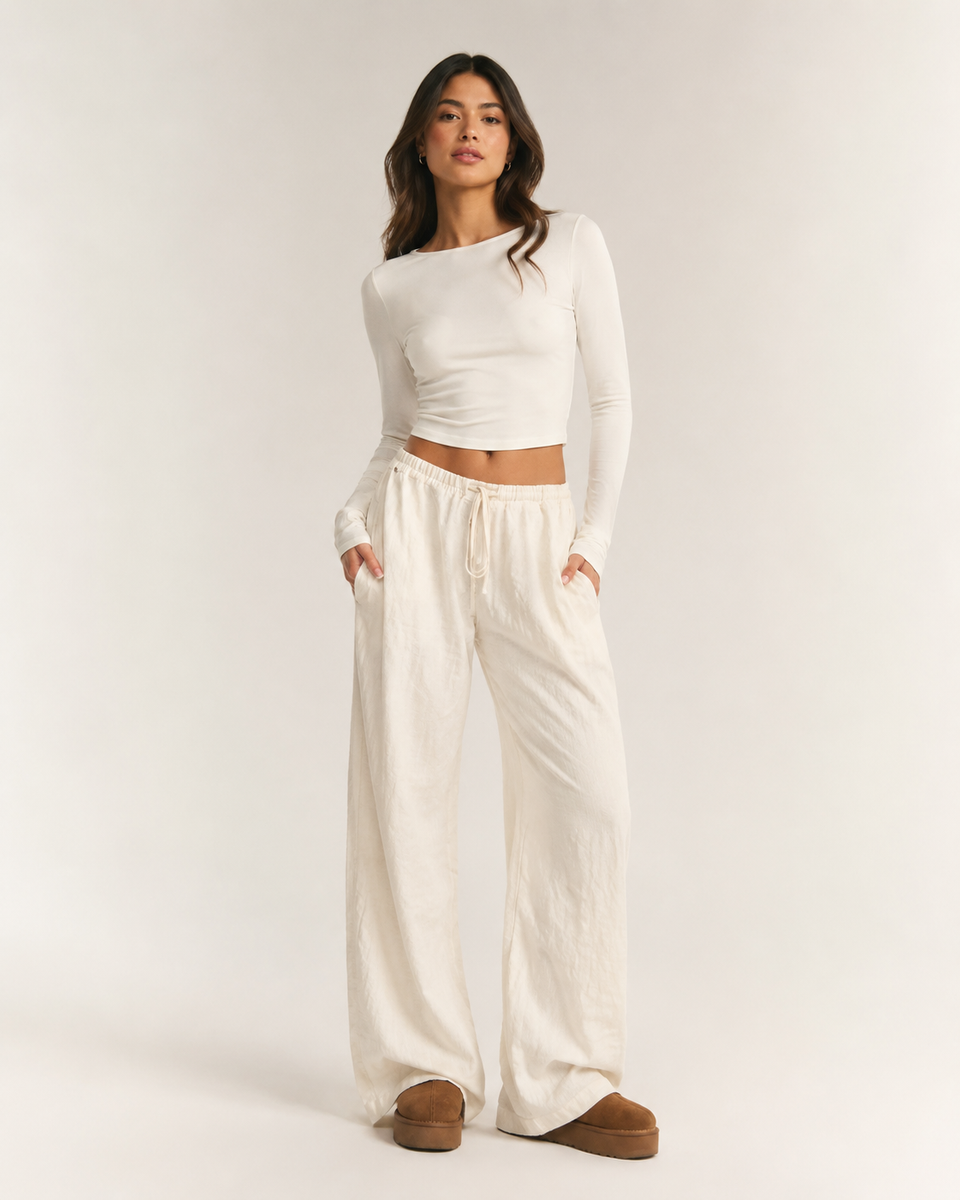 Pantalon Large Décontracté