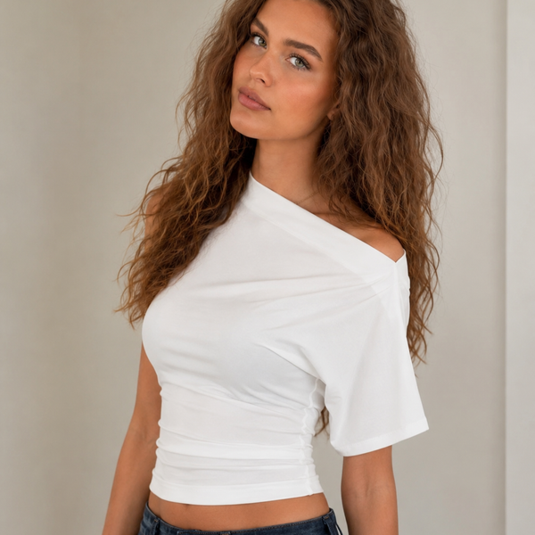 Haut Ajusté Coupe Asymétrique
