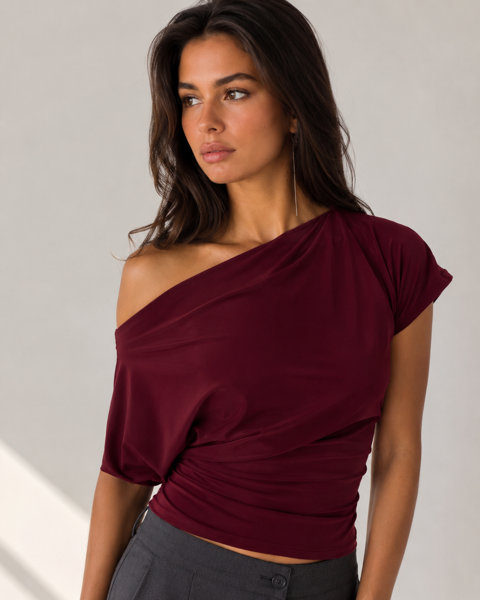 Haut Ajusté Coupe Asymétrique