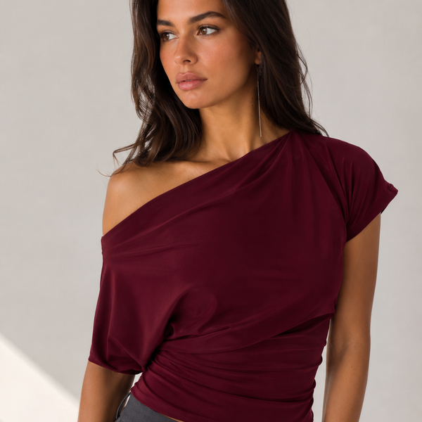 Haut Ajusté Coupe Asymétrique